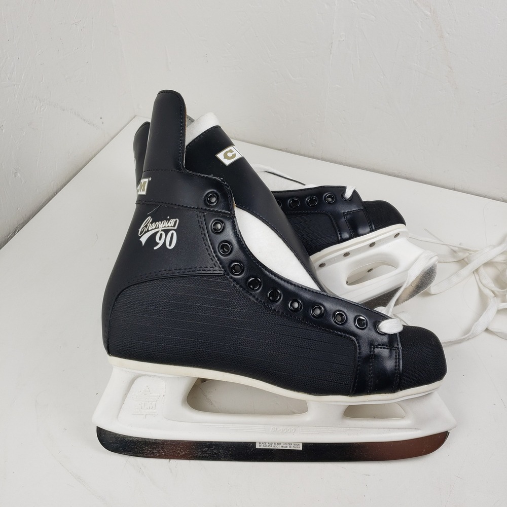 CCM Champion 90 Ice Hockey Skates Men Size 11 Black SL-1000 Blade Holder